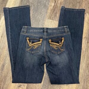 VINTAGE Y2K Cache straight‎ leg boot cut jeans size 0 C6